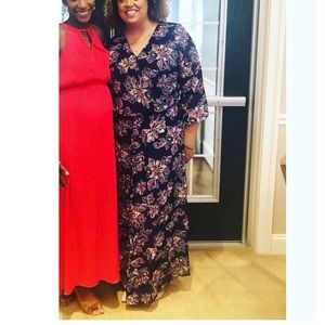 3/4 sleeve maxi dress. 2x